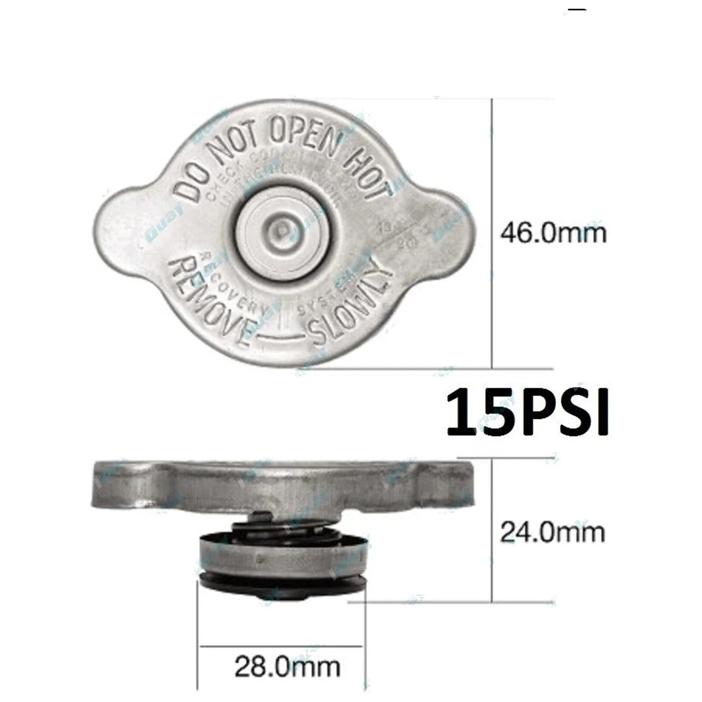 Radiator Cap 15psi 100kpa Small Japanese Bayonet Recovery Metal Type