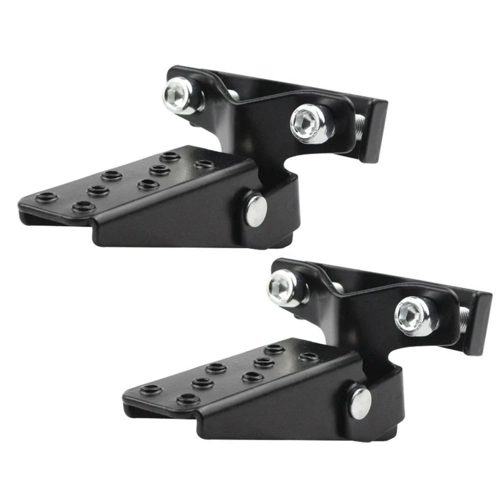 Pedals for Diverse Motorcycle Metal Passenger Black Silver
