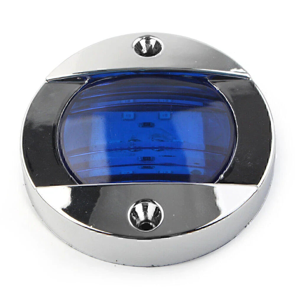 24V LED Side Marker Lights Blue for Truck Trailer RV Boat