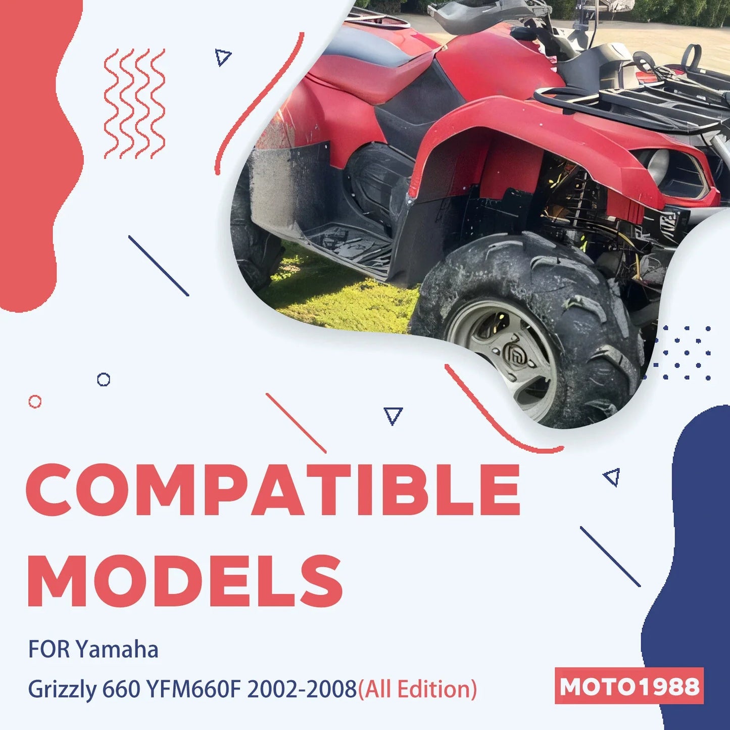 Complete Rear Differential for Yamaha Grizzly 660 YFM660F 4WD (2002–2008)