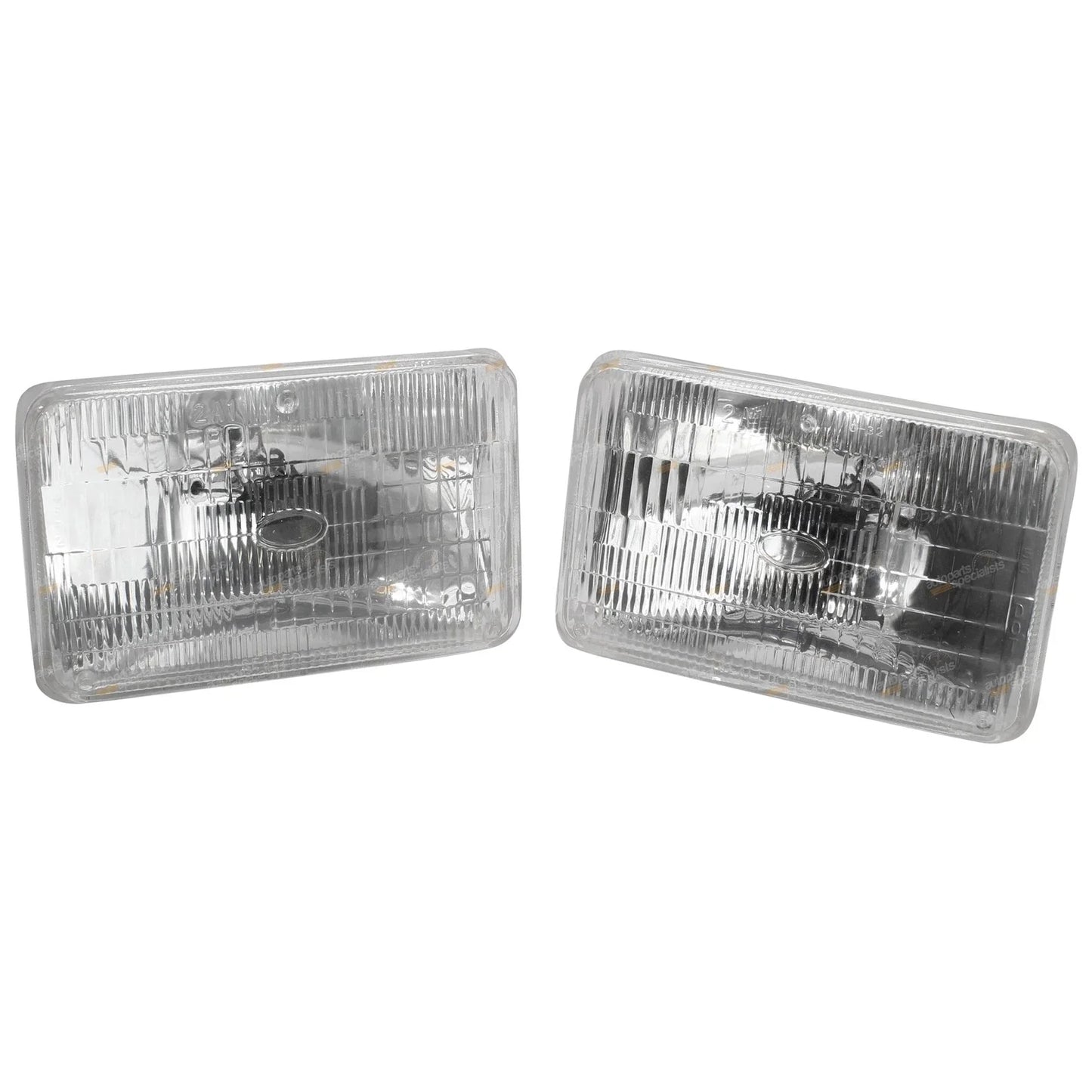 2 x Sealed Beams 6x4 Square 40/60W 12V for Landcruiser 80 Series (1990–1998)
