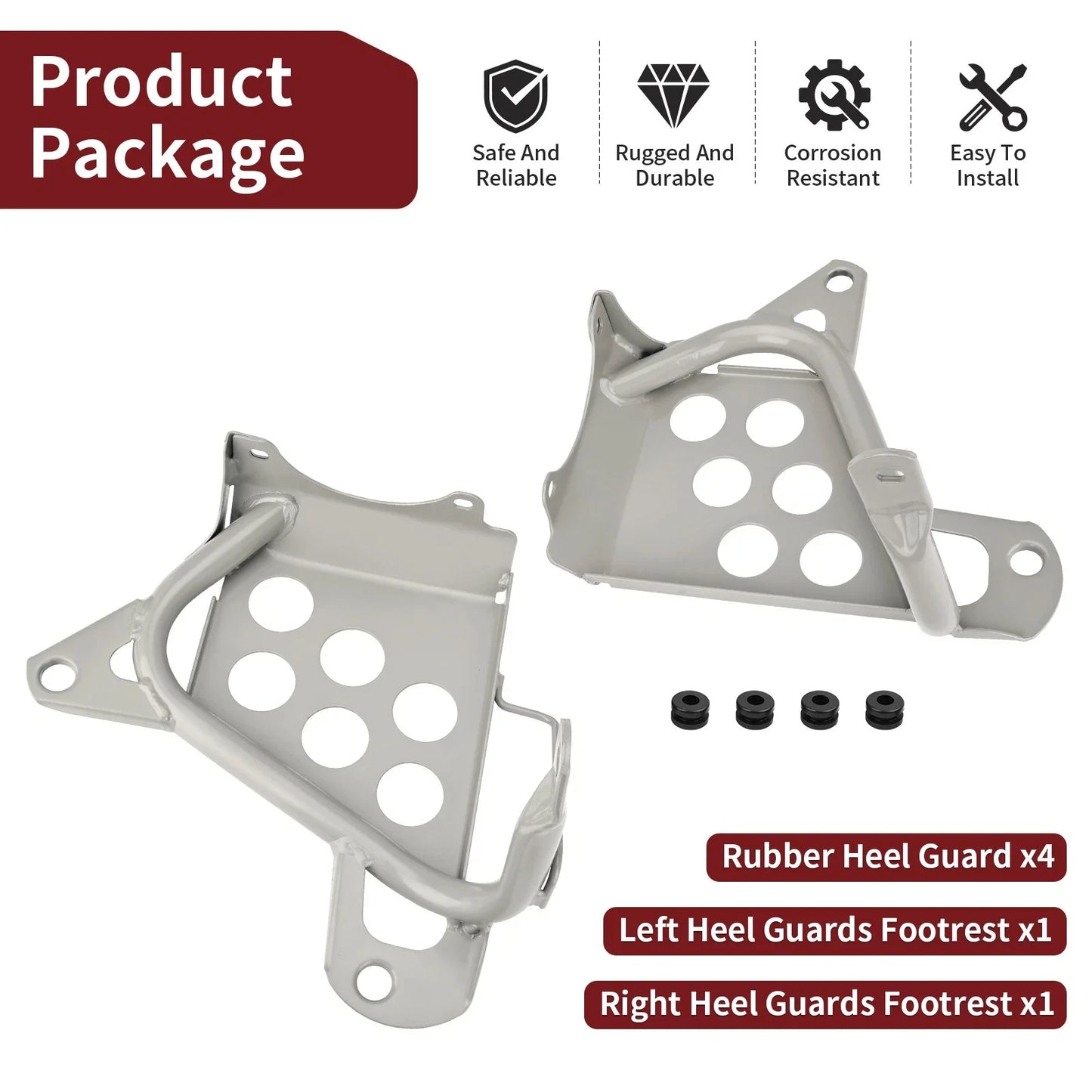 Right Left Footrest Heel Guard Plate for Yamaha Blaster (1988–2002)