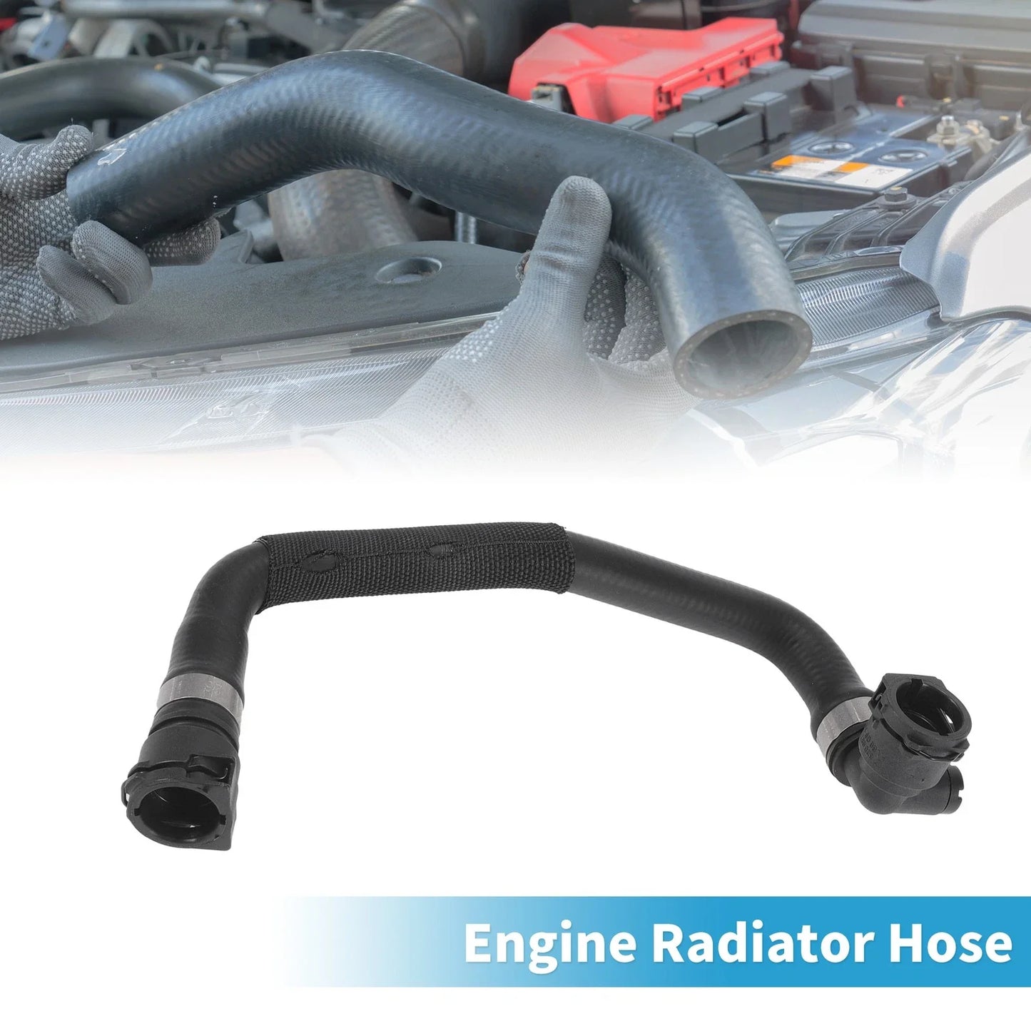 Engine Radiator Hose for BMW 228i 2.0L Rubber Black (2014 - 2016)