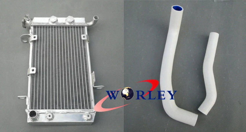 Aluminum Radiator & Red Hose for Suzuki LTZ400 KFX400 DVX400 (2003-2008)