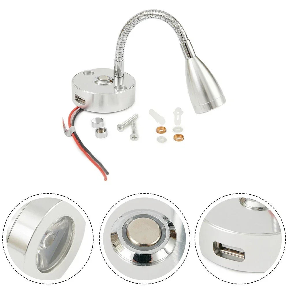USB Powered LED Reading Light Touch Sensor 12V Lamp for Vans