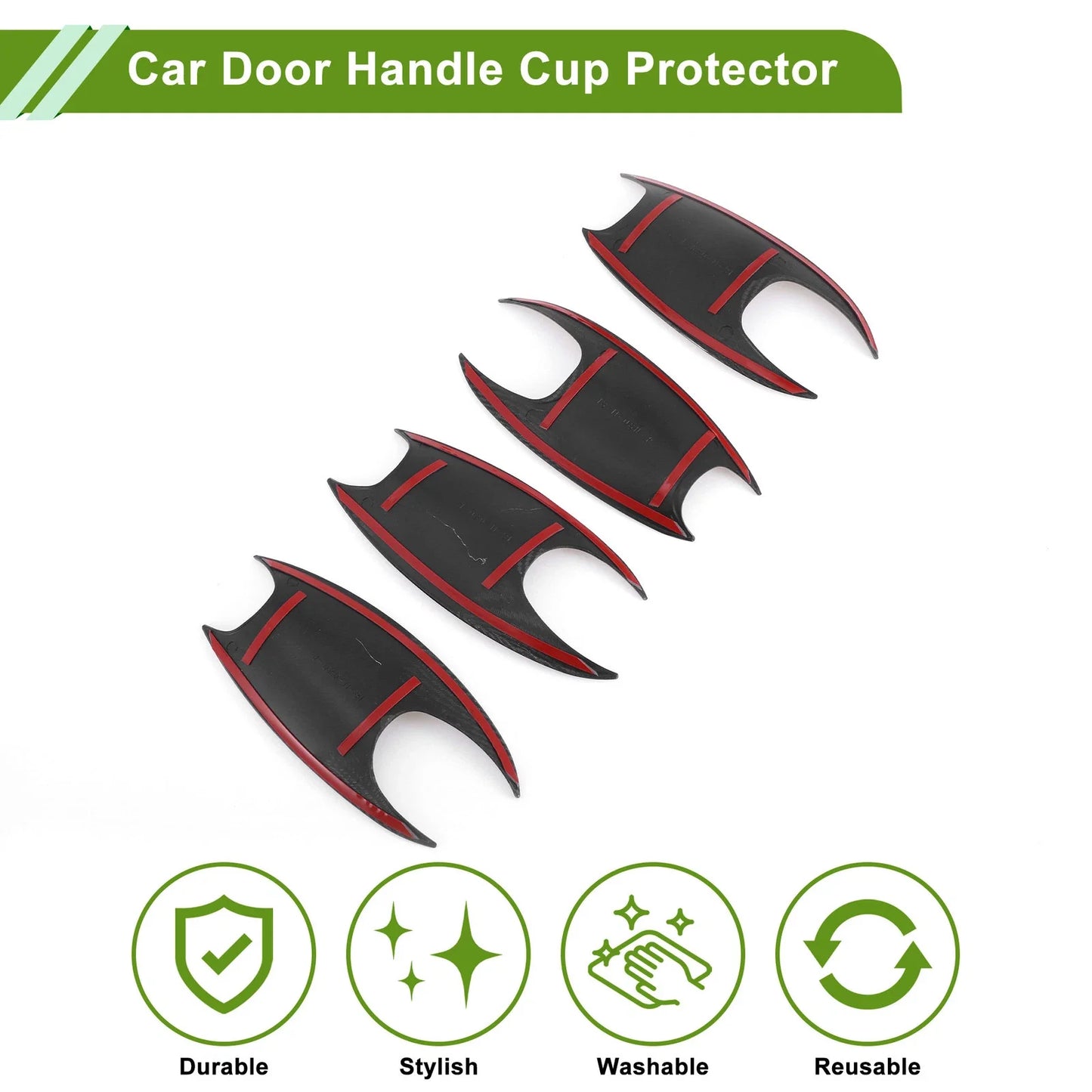 Cup Protector for BMW X3 Carbon Fiber Black 4 Pcs (2022-2023)