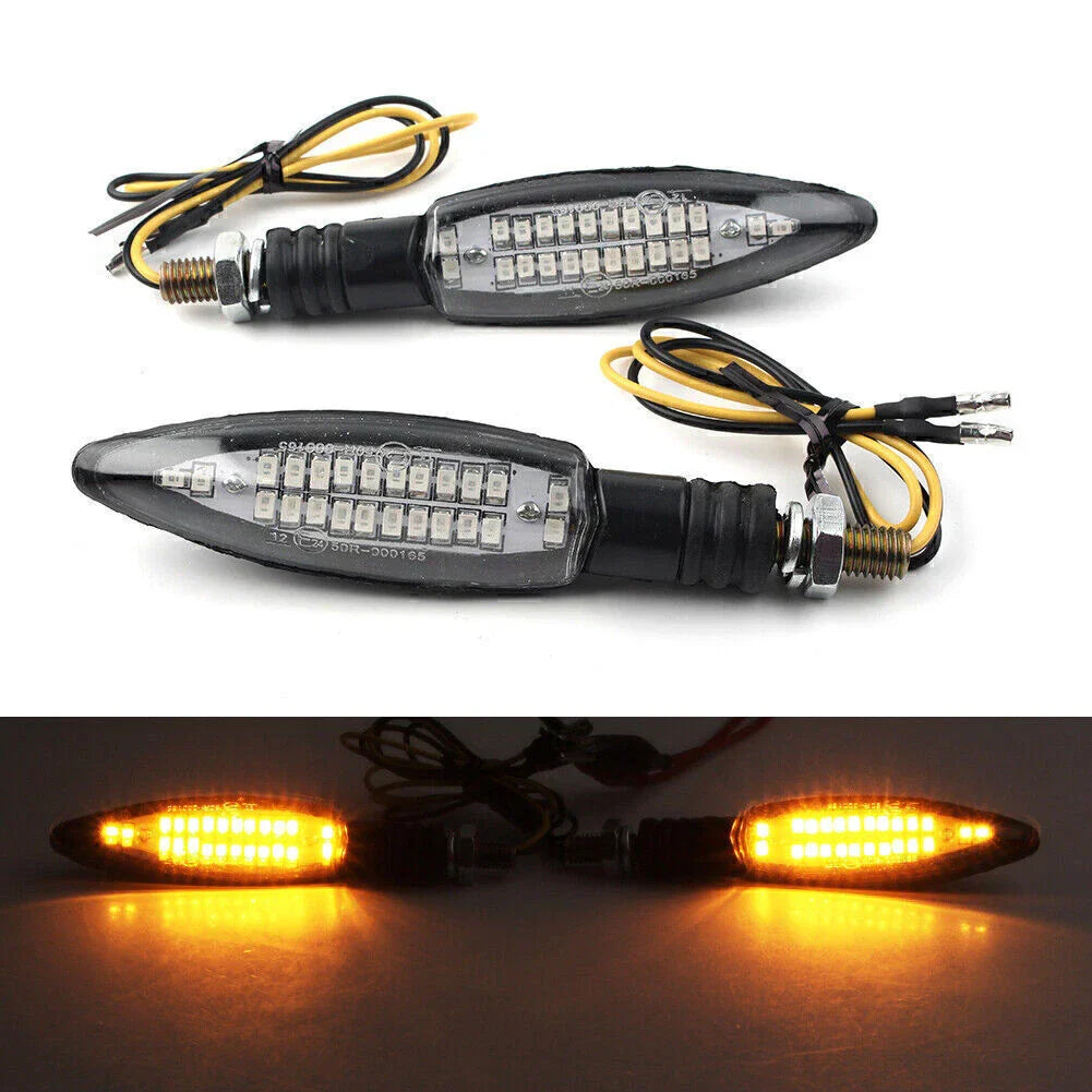 LED Turn Signal Indicators Amber Lamps for Universal Motorcycle