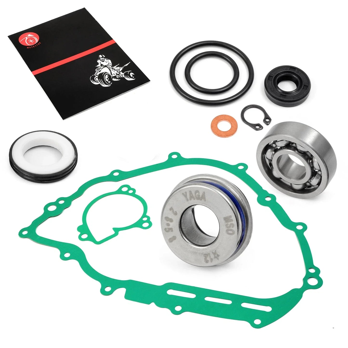 Water Pump Seal Gasket Rebuild Kit for Yamaha Rhino Viking Grizzly (2003–2013)