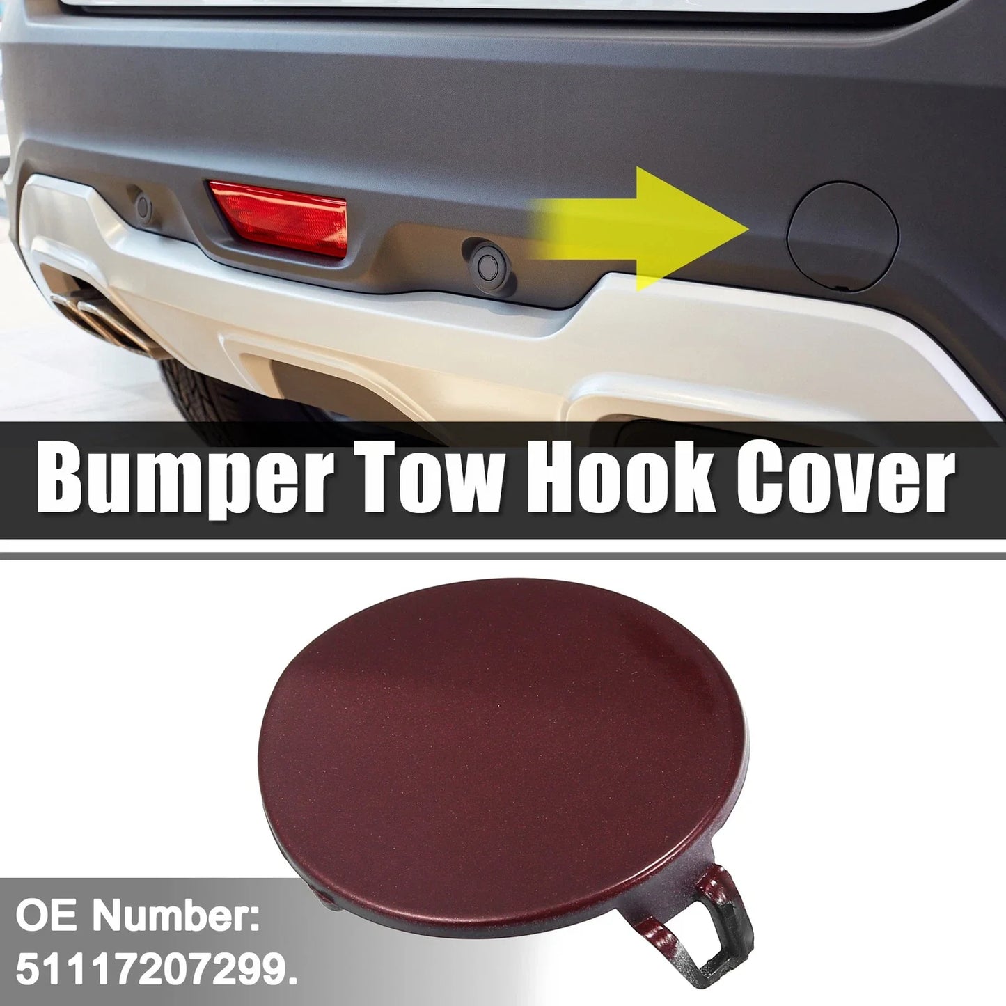 Tow Hook Cover for BMW 3 Series Dark Red