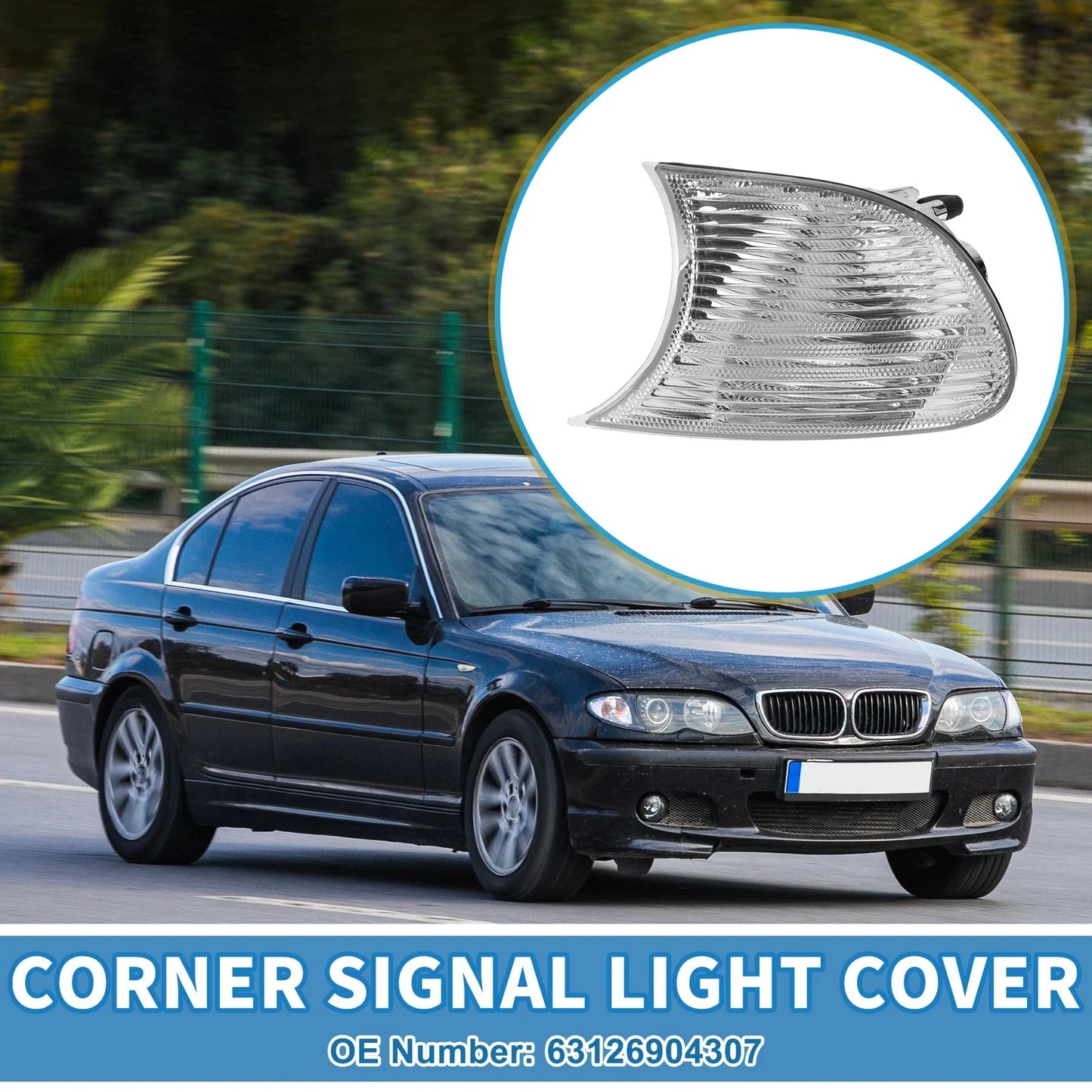 1Pc Left Corner Signal Light Cover for BMW 3 Series E36 (2000-2001)