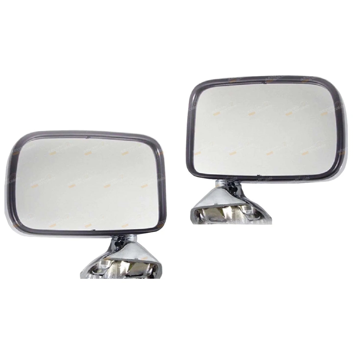 LH+RH Chrome Side Door Mirrors Pair for Toyota Hilux (1983–2004)