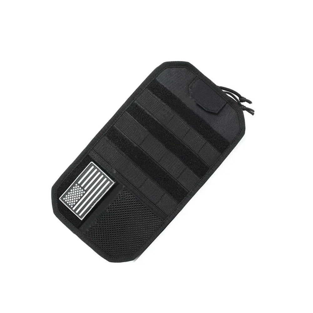 Sun Visor Organizer with Zipper Storage Pouch & Glasses Clip for Car