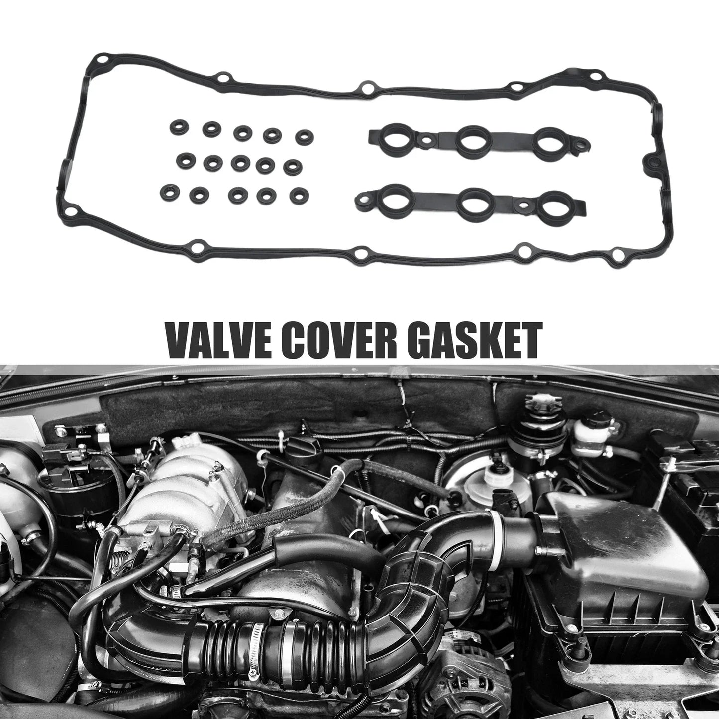 Valve Cover Gasket & Grommet Seal Rubber for BMW X3 (2004 - 2006)