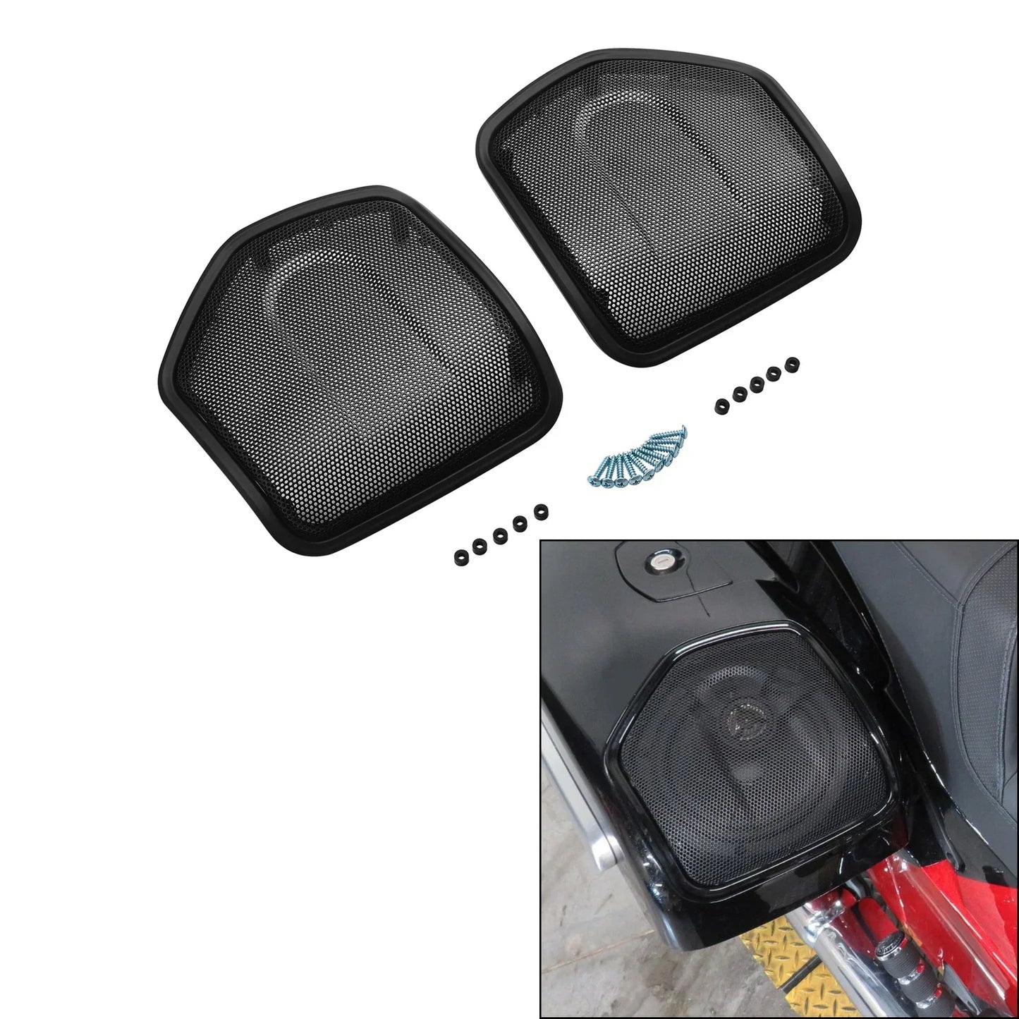 Saddlebag Lid Speaker Grills for Indian Chieftain Dark Horse Limited (2019-23)
