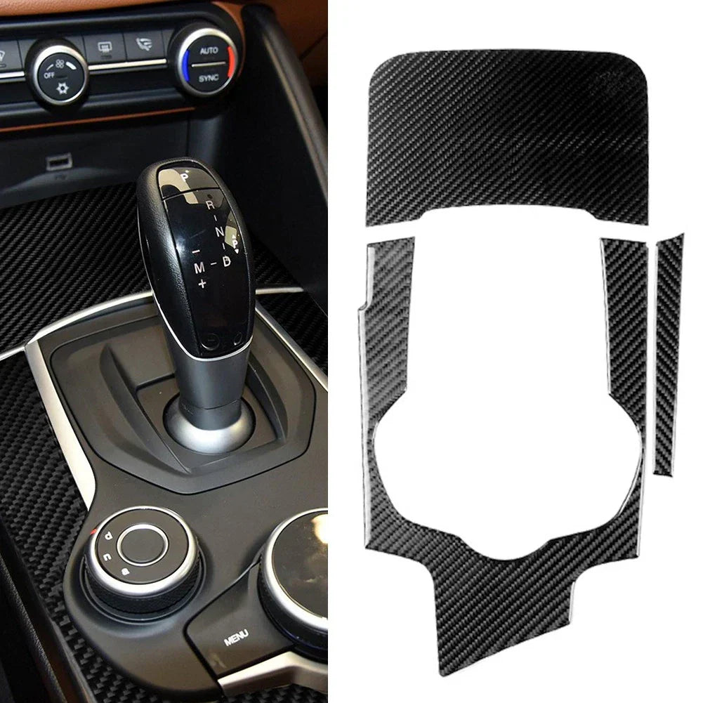 Carbon Fiber Console Trims 3 x for Alfa Romeo Giulia (2016–2024)