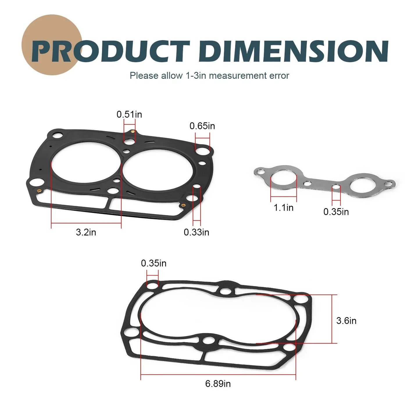 Top End Cylinder Gasket Kit for Polaris Sportsman Ranger RZR (2005–2010)