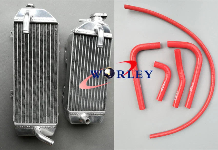 Aluminum Radiator + Silicone Hose for Kawasaki KX250F KXF250 (2017-2018)