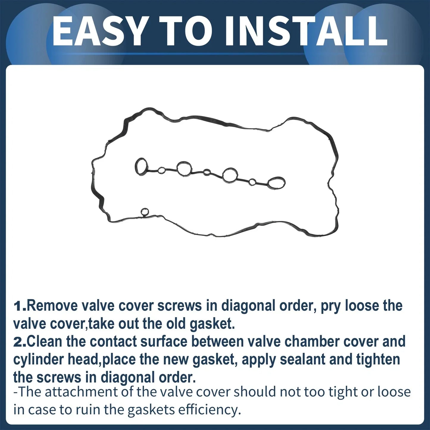 Valve Cover Gasket Set - Cylinder Head Seal 1 x Set
