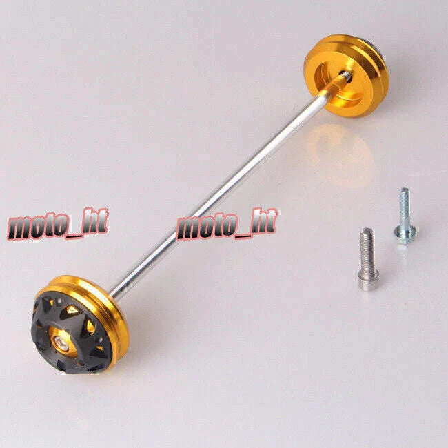 Gold Front Rear Wheel Axle Slider Fork Protector for Yamaha T-MAX 530 (2008-2013)