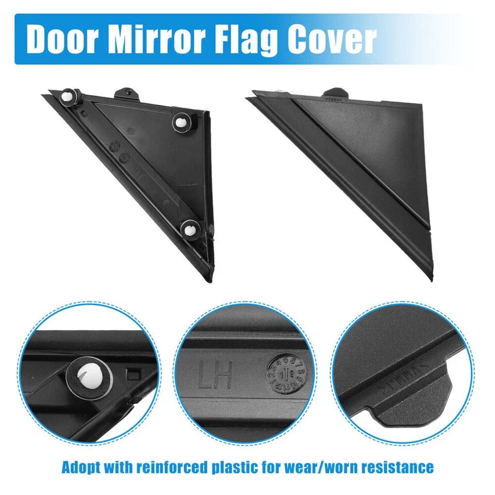 Car Door Mirror Flag Cover for 2012-2019 Fiat 500 (Left & Right)