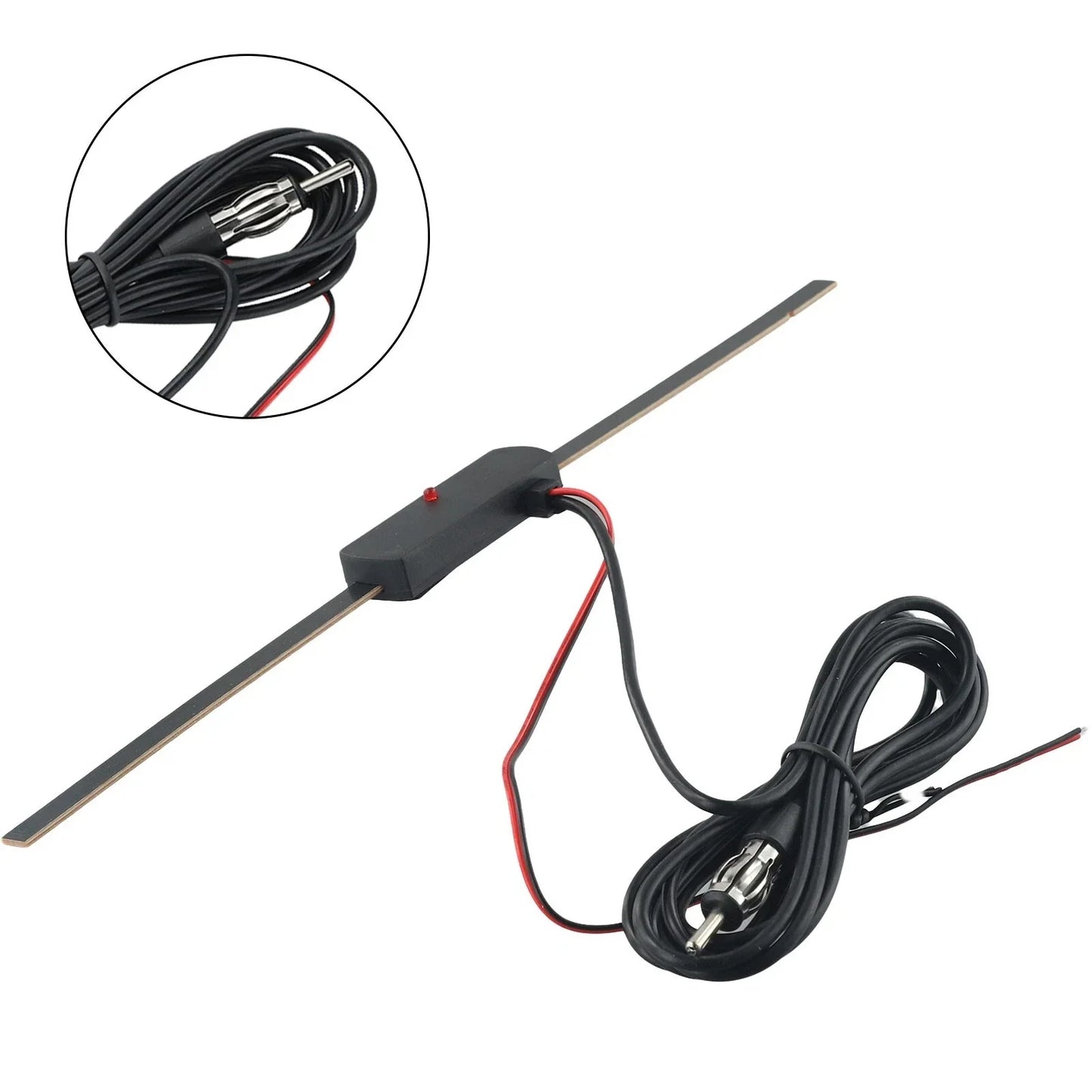 Inline Car Stereo FM/AM Antenna Signal Booster Amplifier