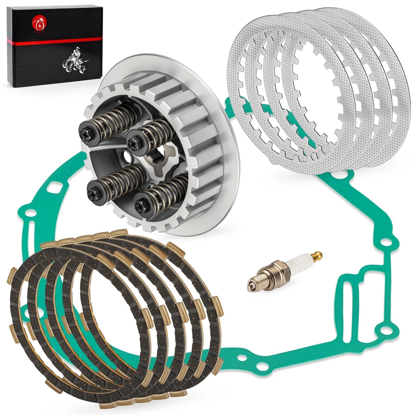 Clutch Kit Spring & Friction Steel Plates for Yamaha TTR125 (2000–2004)