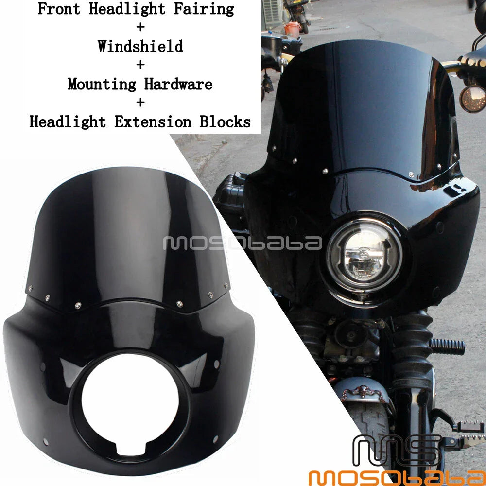Headlight Fairing + Windshield for Harley Dyna Low Rider FXDL (2006-2017)