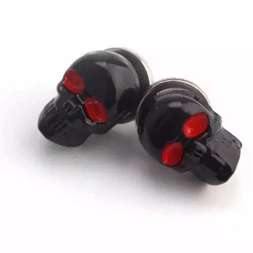 Cool Skull License Plate Frame Bolt Covers for Motorcycle Chopper
