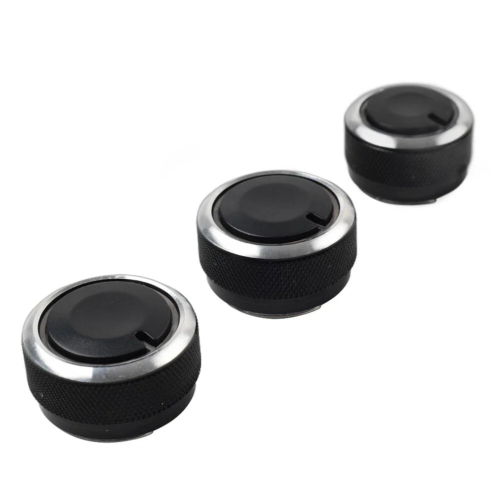 3 x ABS Air Conditioning Knob Switch Decor for VW Polo (2004-2013)
