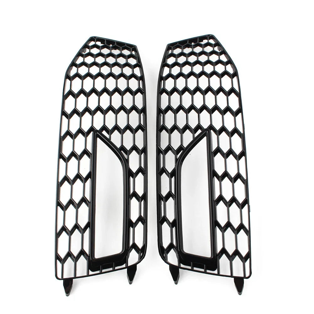 Honeycomb Front Bumper Fog Light Grille Covers for Audi A4 B8.5 (2013-2016)