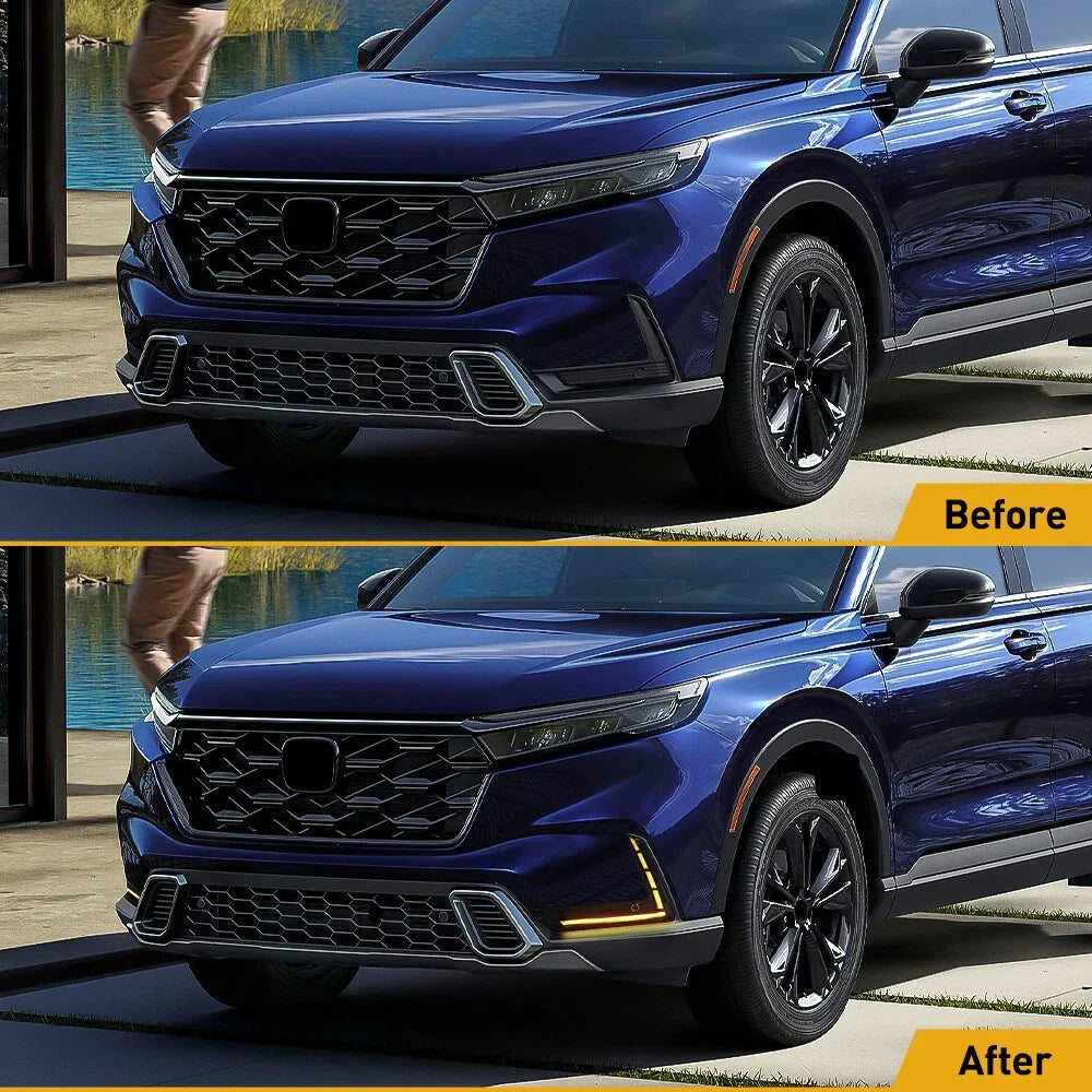 LED DRL Fog Lights for Honda CR-V (2017-2023) Left + Right Daytime Lamps
