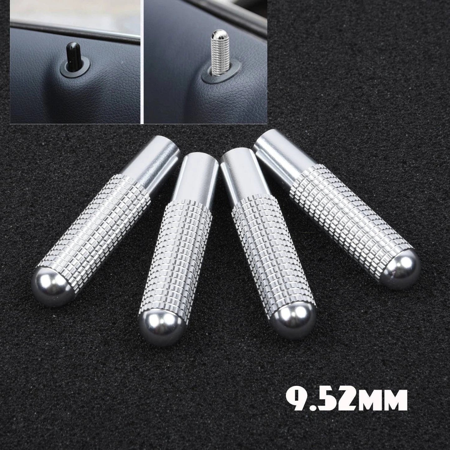4pcs/Set / Car Door Lock Pin Knob Trim Ring for Mercedes W205 GLS GLE