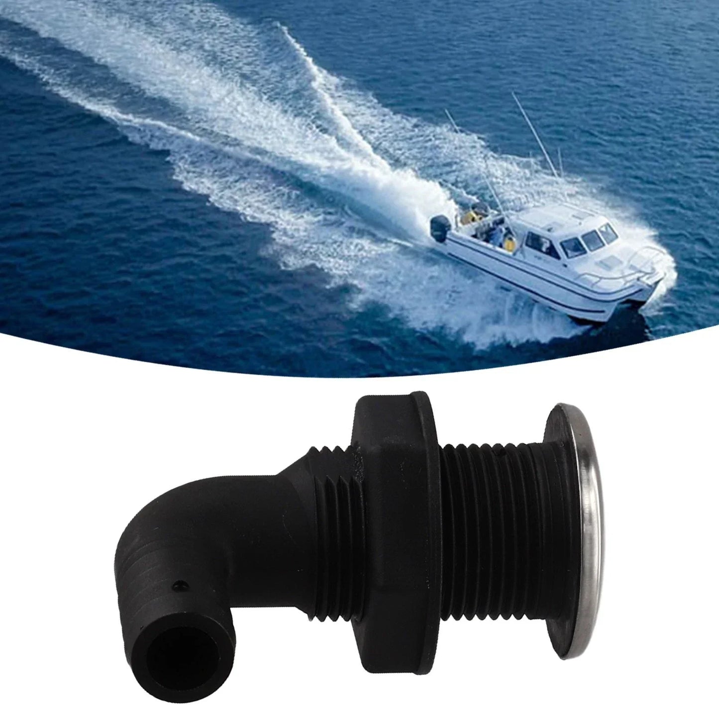 1 x Bilge Pump Fitting 33MM Bilge Thru Elbow Hull Fitting for Boat