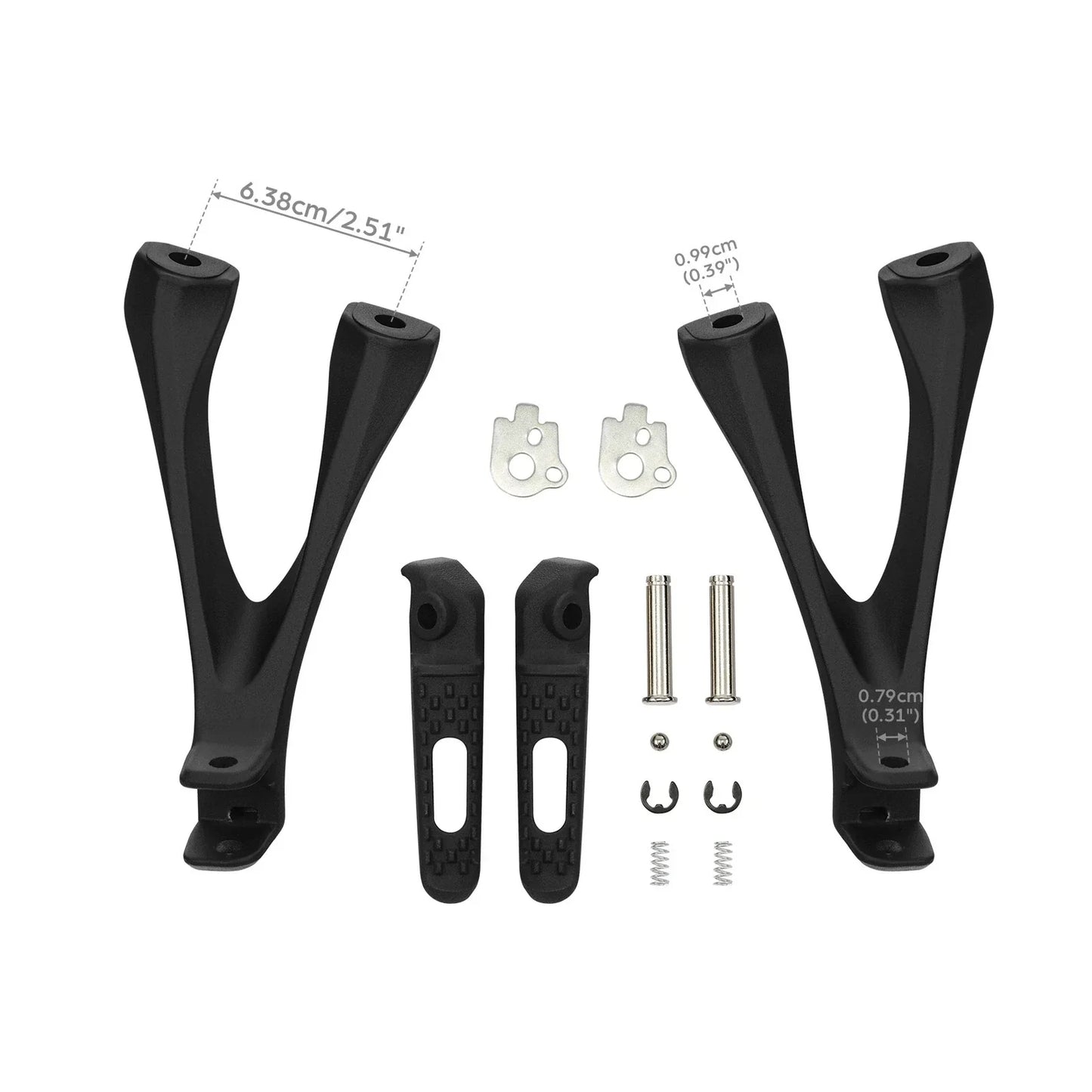 Black Rear Passenger Footrests Footpeg Bracket for Honda CBR1000RR (2017-2025)