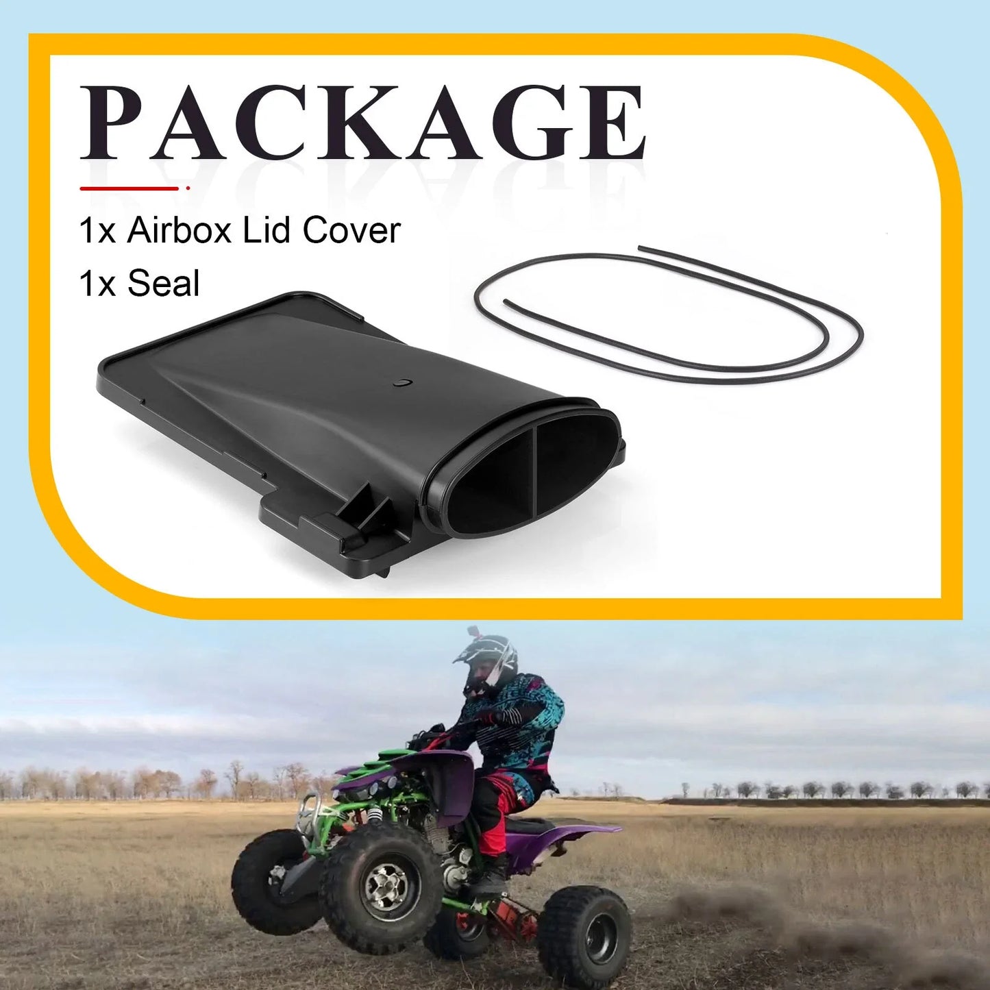 AIR BOX LID COVER CAP & Seal for Yamaha Raptor 660R YFM660R (2001–2005)