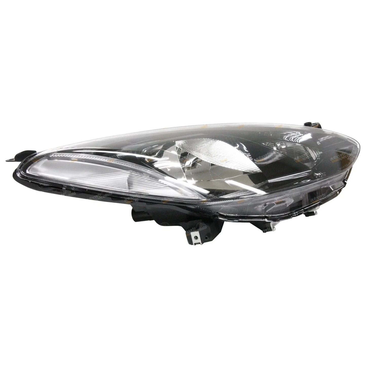 LH+RH Black Headlights for Mazda 2 (2007 - 2014)