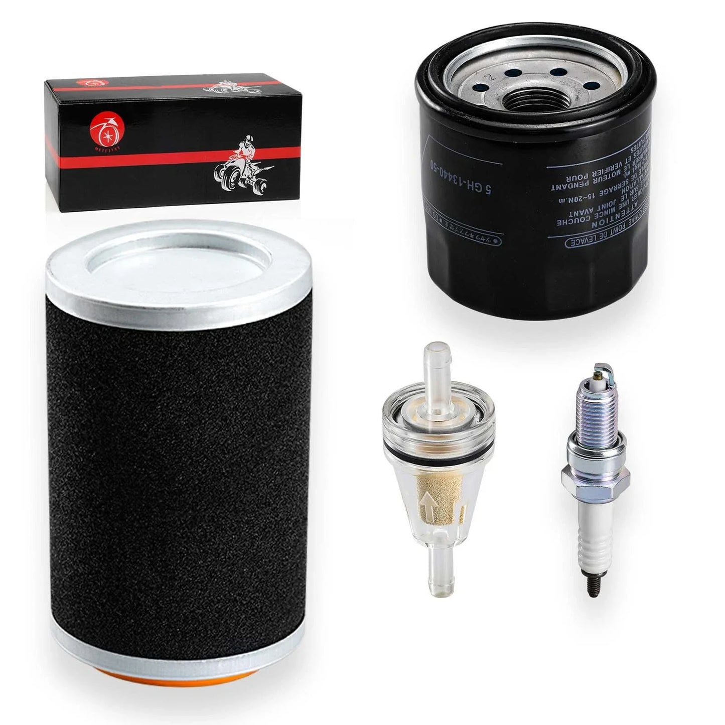 Air Filter & Guide Cage Cap Oil Filter for Yamaha Kodiak 400 450 (2006–2014)