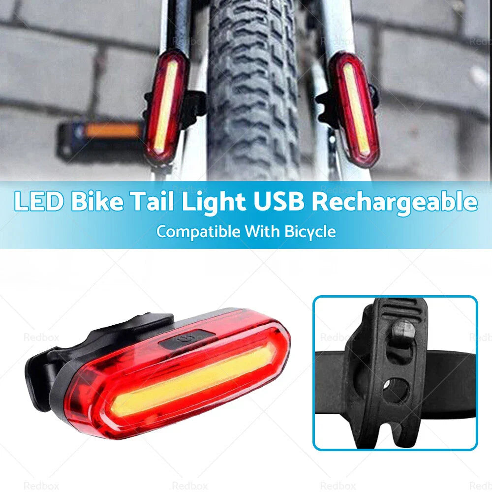 120 Lumens LED Rear Bike Tail Light USB Rechargeable for Bicycle