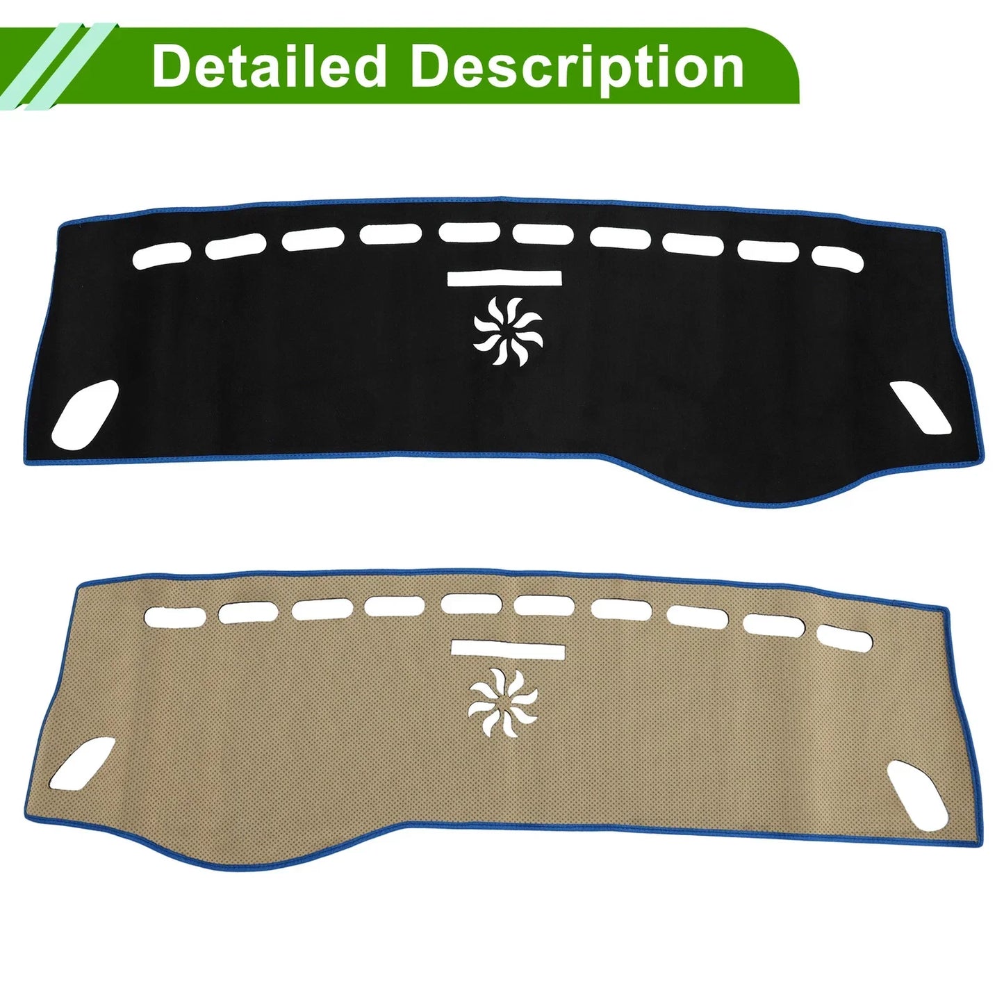 Dashboard Cover Mat for Mercedes A-Class 2013-2017 Sun Protector Pad Black Blue