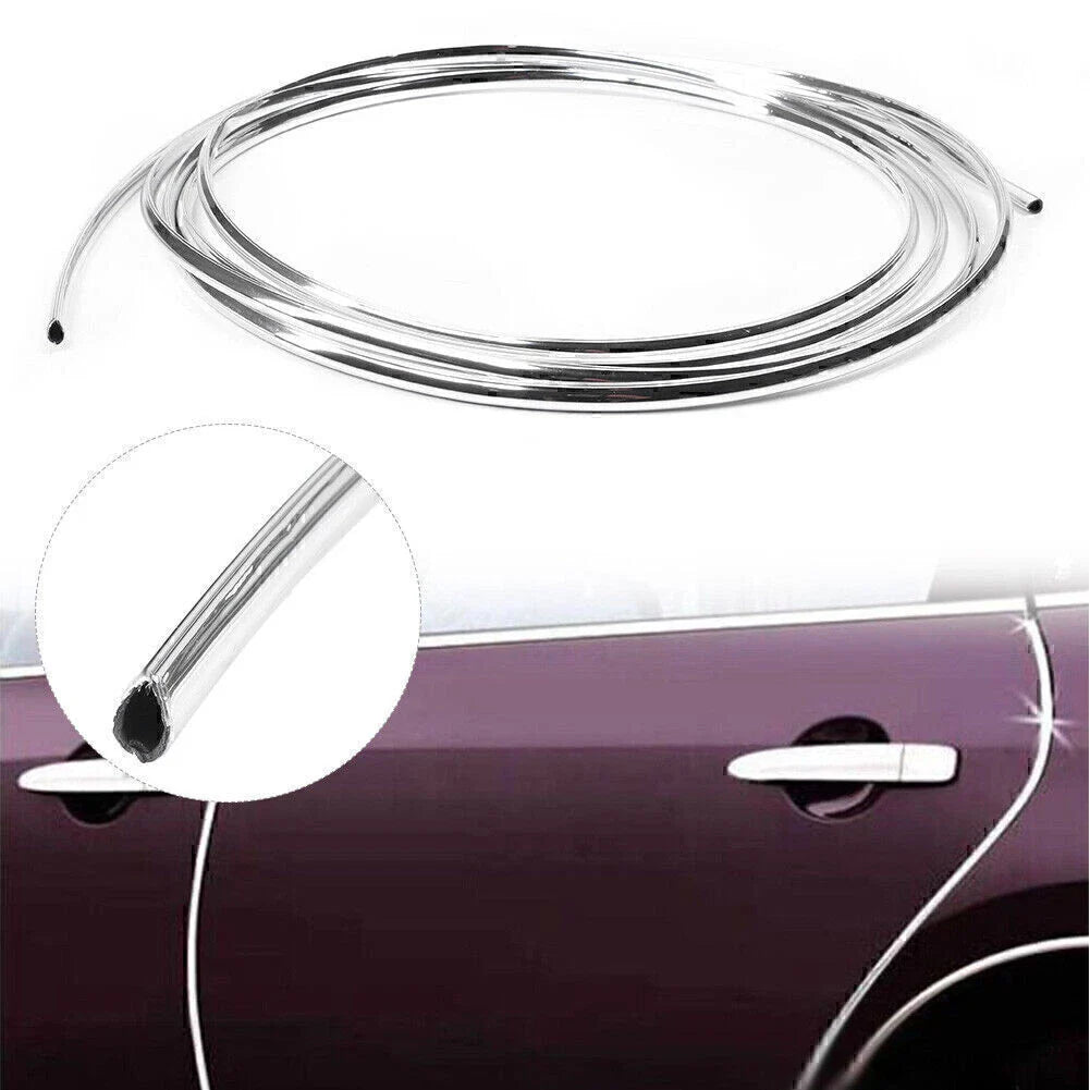 4M Car Door Edge Guard Scratch Protector Trim Cover Chrome for Make & Model