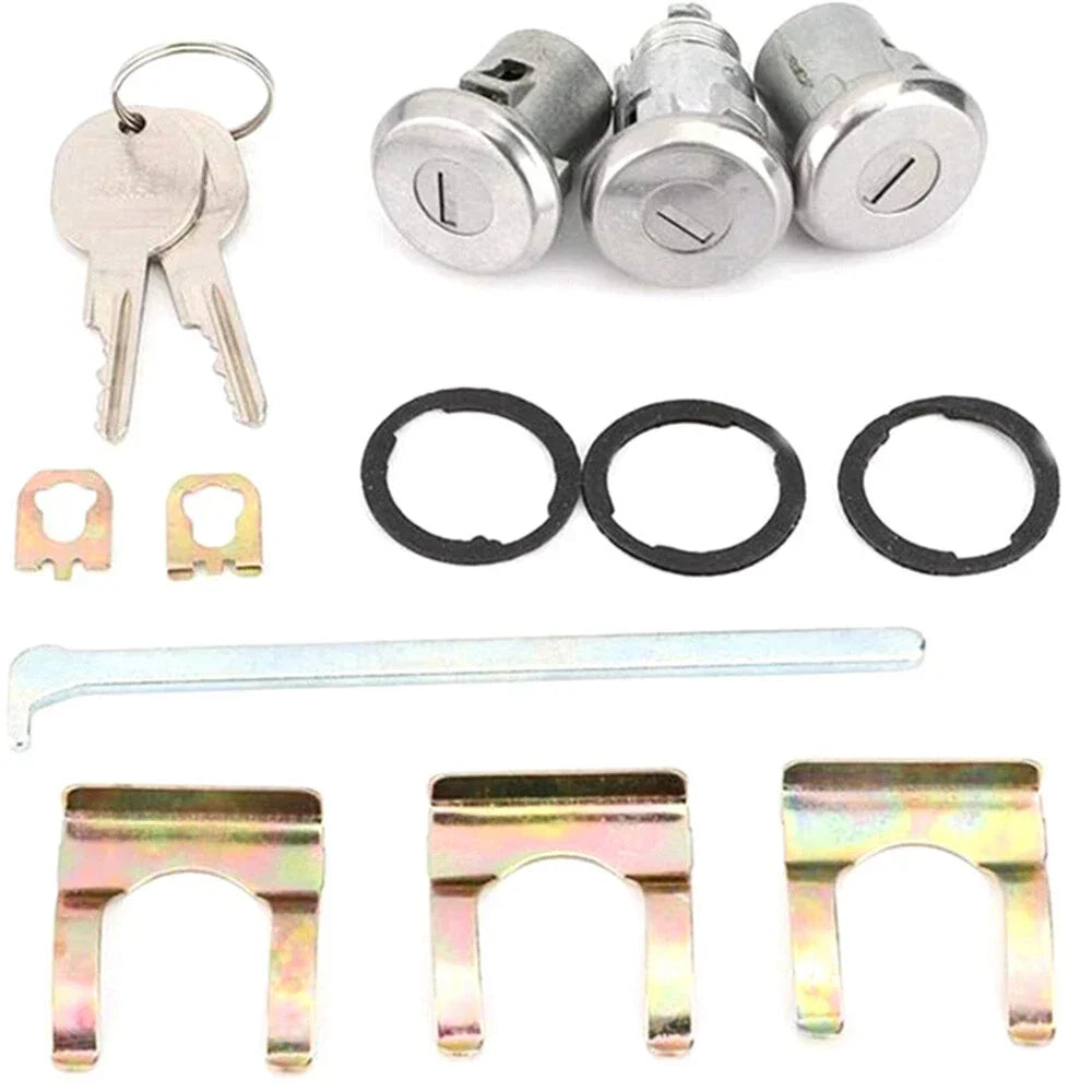Metal Door Lock Cylinder Set + Key for Camaro, Caprice, Buick, Grand Am (1990-2002)