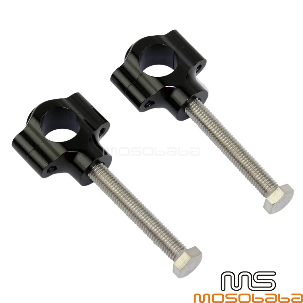 1" Black Handlebar Risers Clamp for Harley Honda Yamaha Suzuki Bobber