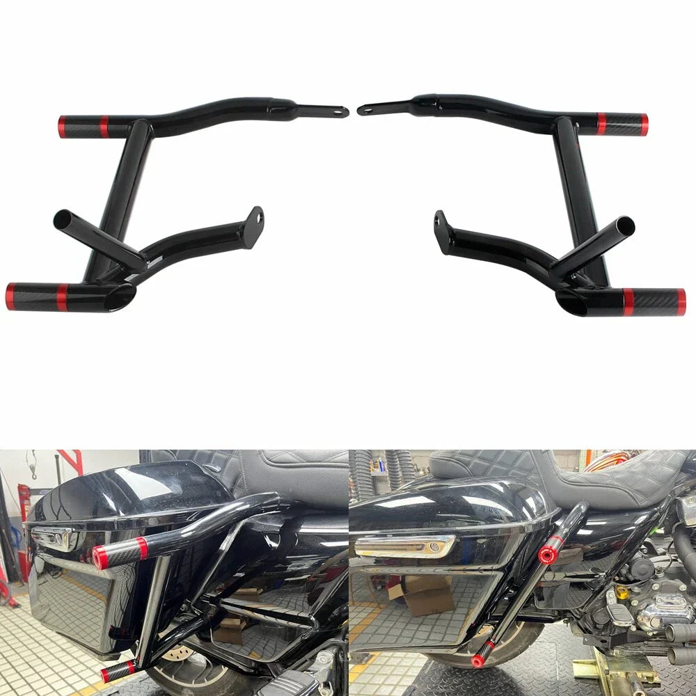 Saddlebag Guard Highway Crash Bar & End Tube Sliders for Harley Touring (2014-2023)