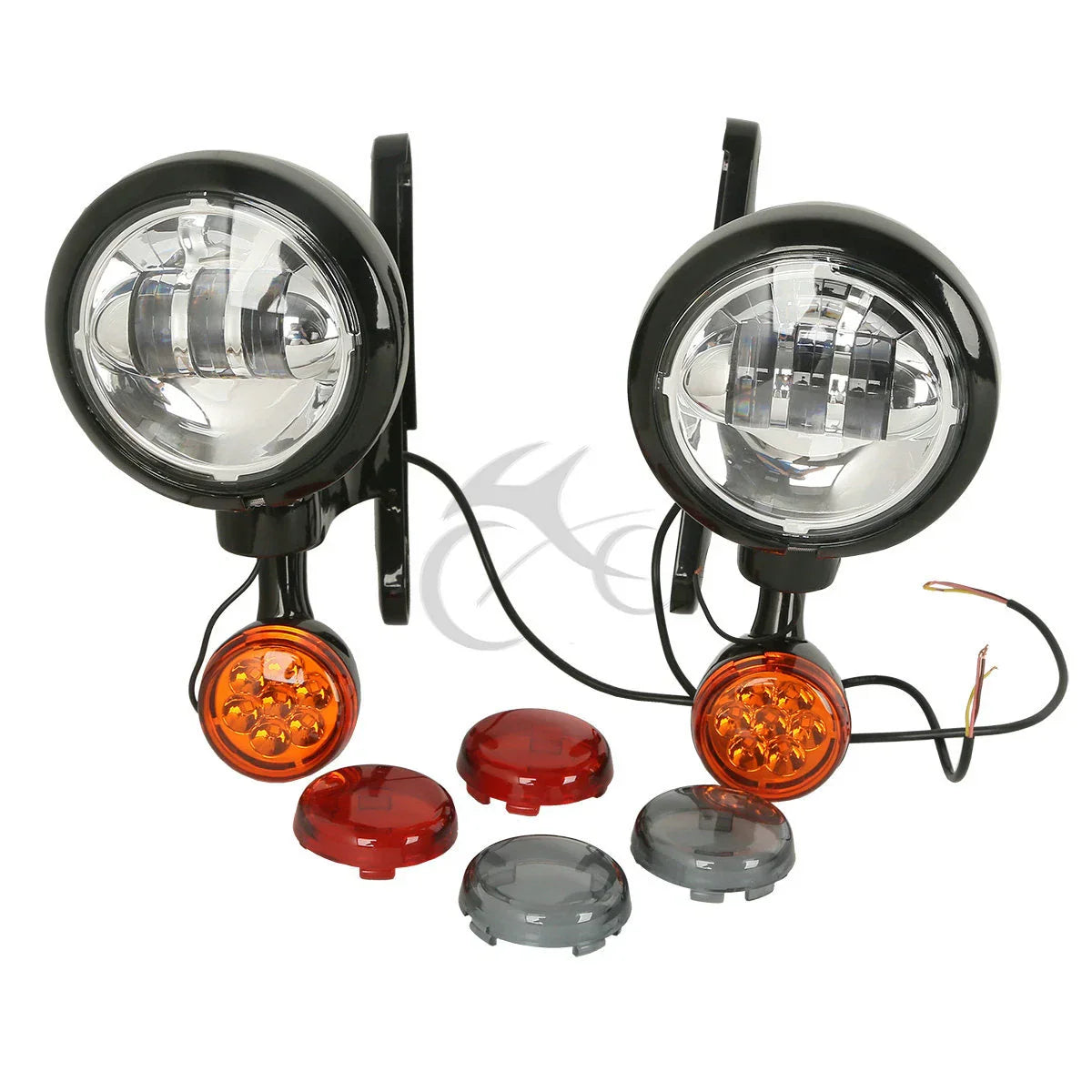 4-1/2" Fog Passing Lights Housing Bracket for Harley Touring (1994-2024)