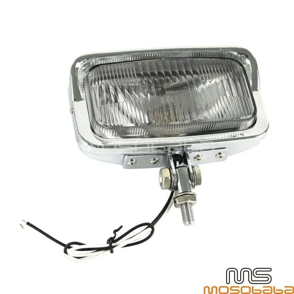 Custom Square Headlight for Harley Chopper Bobber Cafe Racer Motorcycle