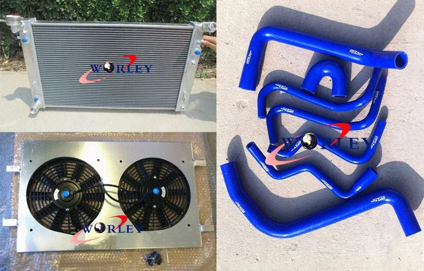 Aluminum Radiator & Shroud Fan Hose for Commodore VT-VX 3.8 V6 L67 (1997-2002)