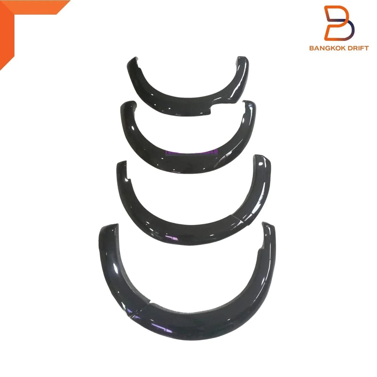 Glossy Black Fender Flares for Nissan Navara NP300 D23 Narrowbody (15-19)