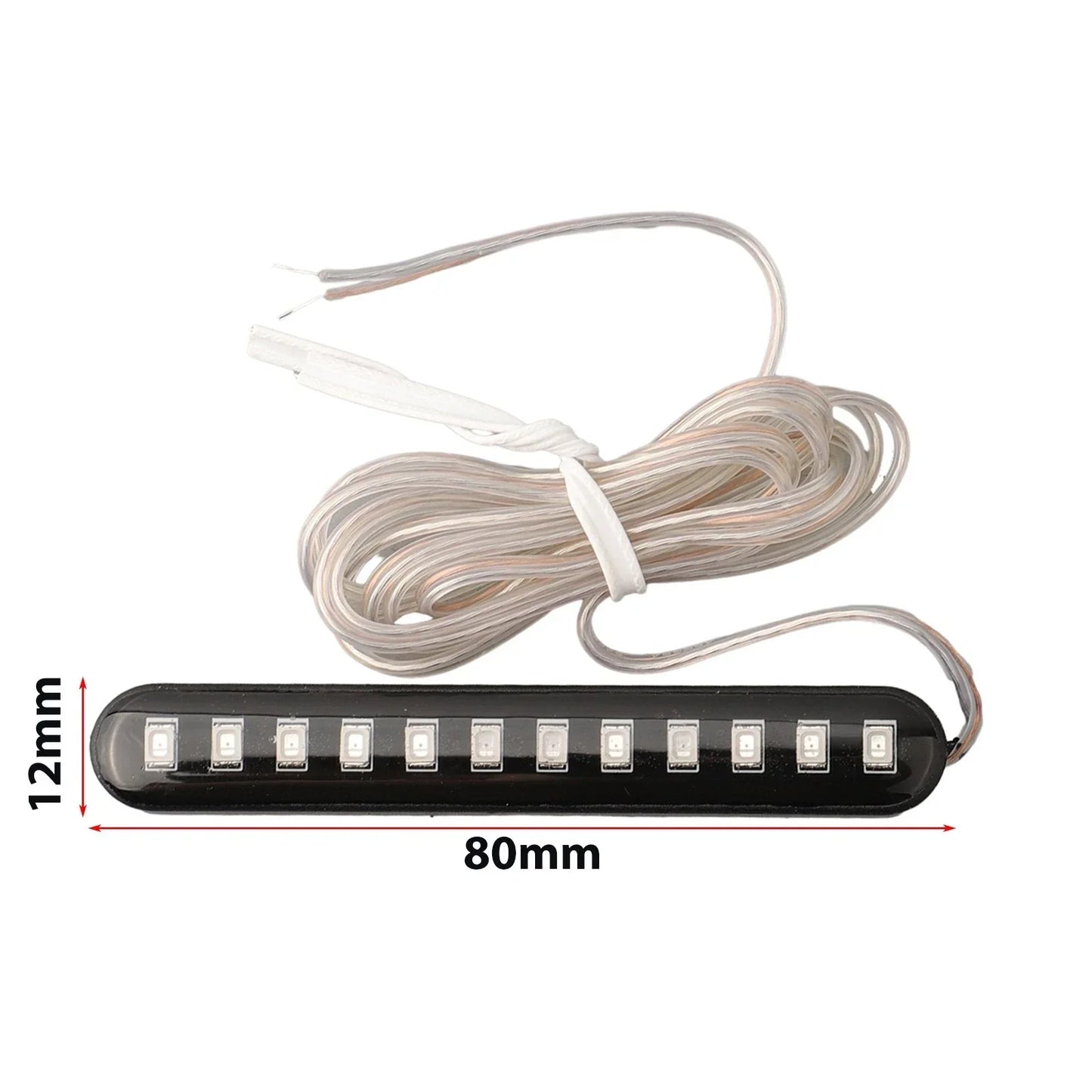 2 x Turn Light 12 LED Amber DC 12V Flowing Water Light Strip for Motorcycle