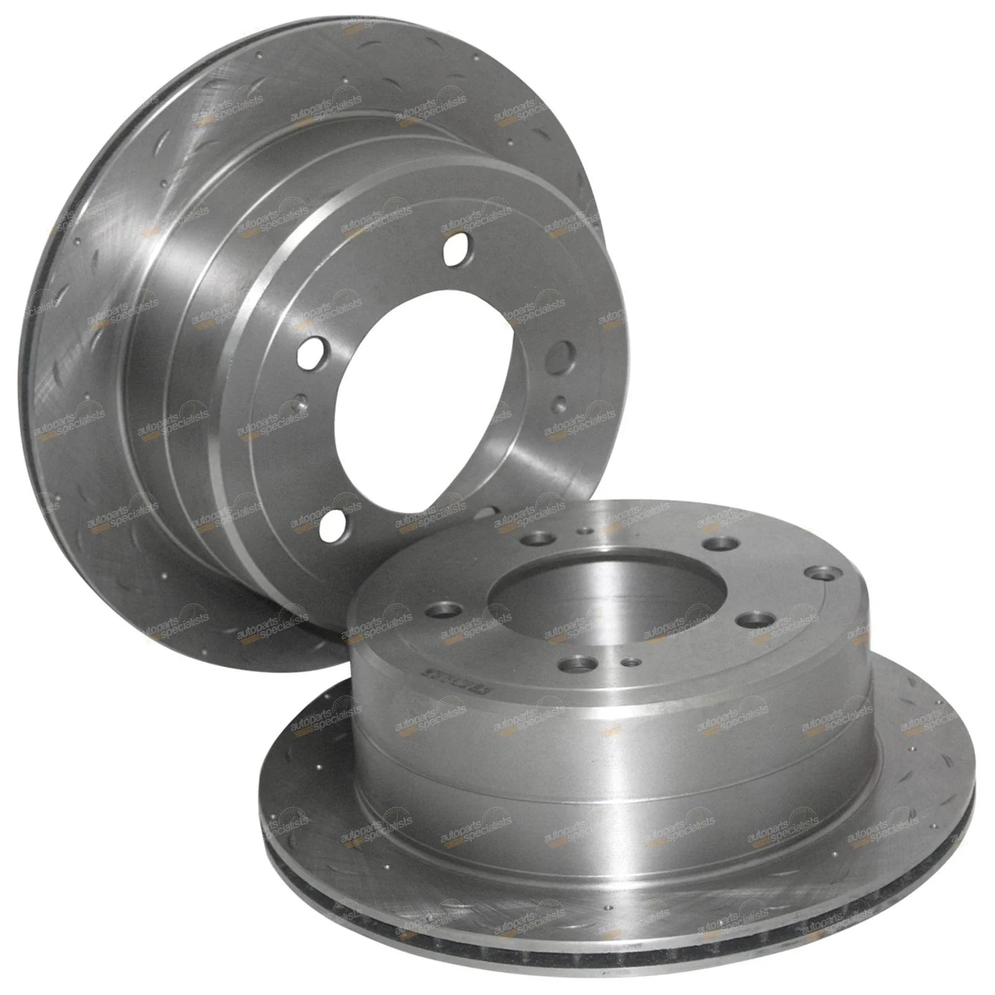 2 x Rear Drilled/Slotted Disc Rotors for Landcruiser FZJ105 HZJ105 (1998–2007)