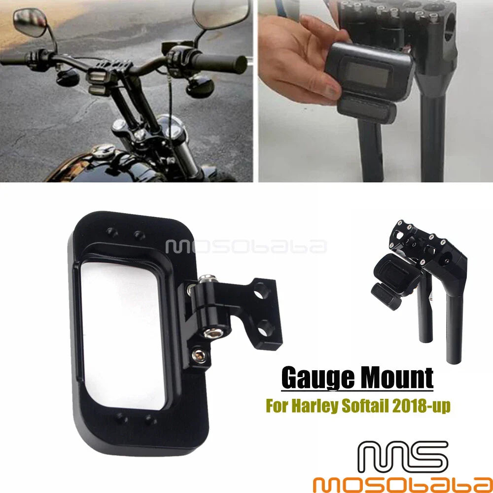 Digital Gauge Relocate Bracket for Harley Softail FXBB FXBBS FXBR FXST (2018-2021)